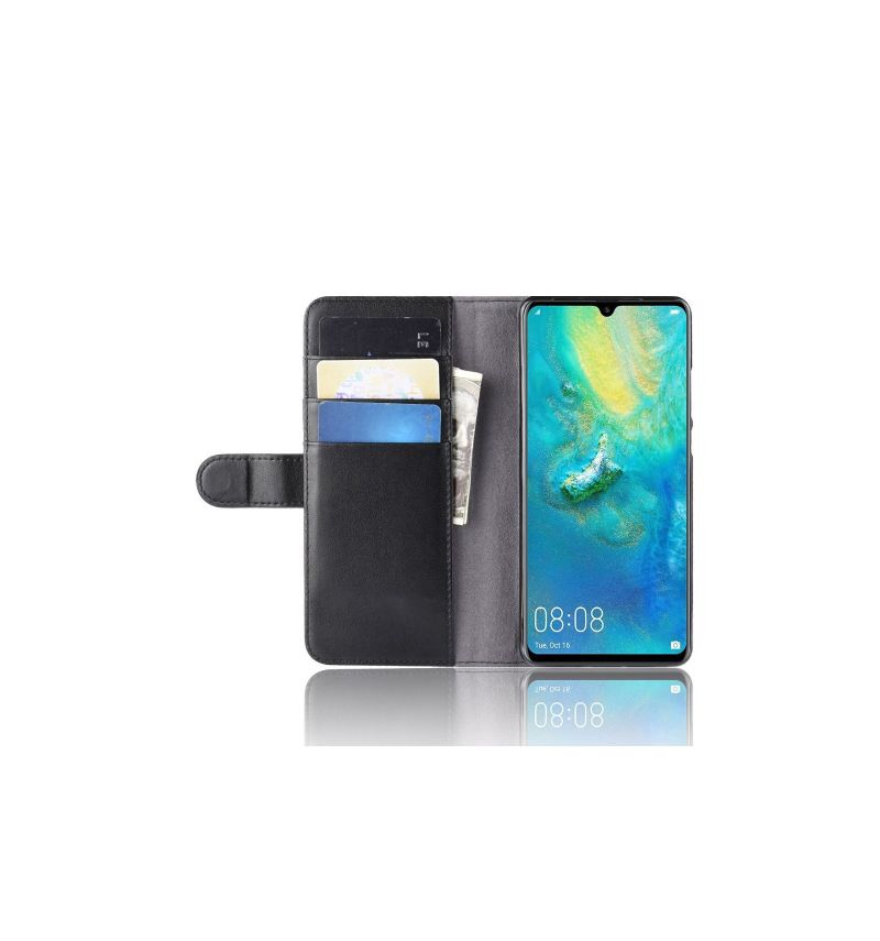 Flipové Pouzdro Na Huawei P30 Pro Prémiový Kožený Držitel Karty