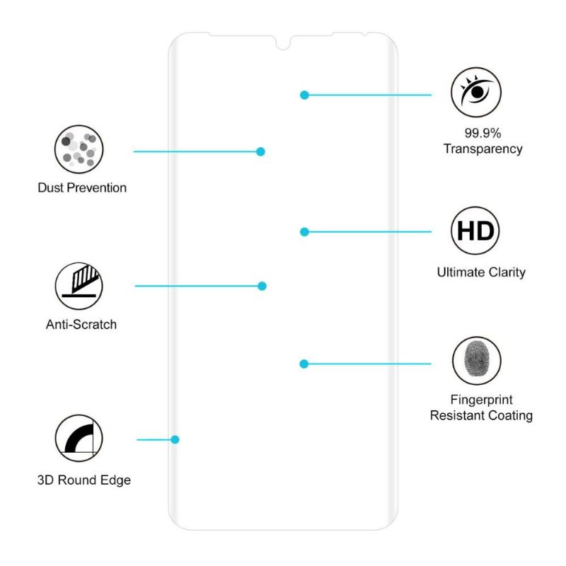 Huawei P30 Pro – Ochranné Tvrzené Sklo V Plné Velikosti – Transparentní