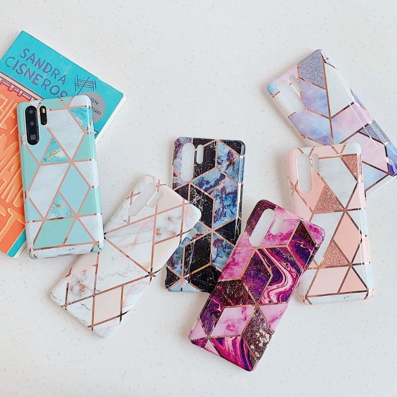 Kryt Na Huawei P30 Pro Geometrický Styl Mramoru