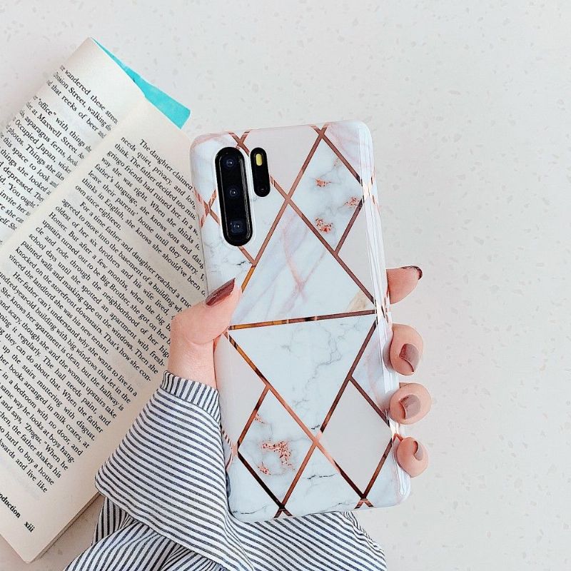 Kryt Na Huawei P30 Pro Geometrický Styl Mramoru
