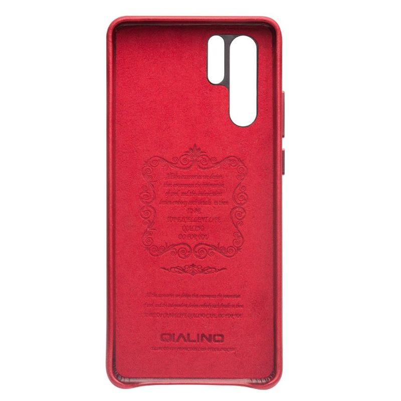 Kryt Na Huawei P30 Pro Kůže Qialino Premium - Červená
