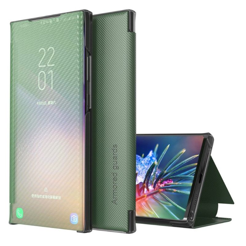 Kryty Na Mobil Na Huawei P30 Pro Flipové Pouzdro Uhlíkové Vlákno