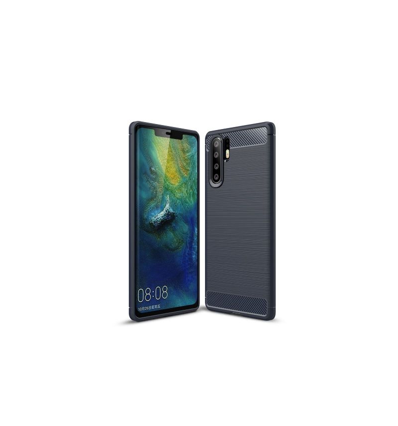 Kryty Na Mobil Na Huawei P30 Pro Gel Z Kartáčovaného Uhlíku