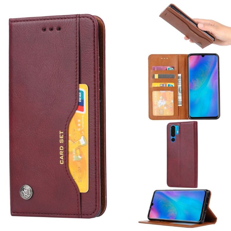 Pouzdra Na Huawei P30 Pro Kůže Se Stojanem