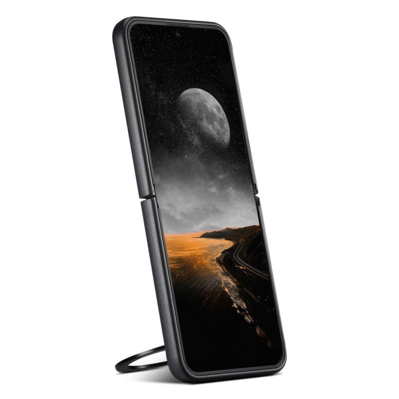 Kryt Na Samsung Galaxy Z Flip 7 Kompatibilní S Magsafe Kožený Efekt Držák Na Prsteny Suteni