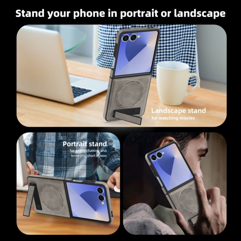 Kryt Na Samsung Galaxy Z Flip 7 Kompatibilní S Magsafe Se Stojánkem