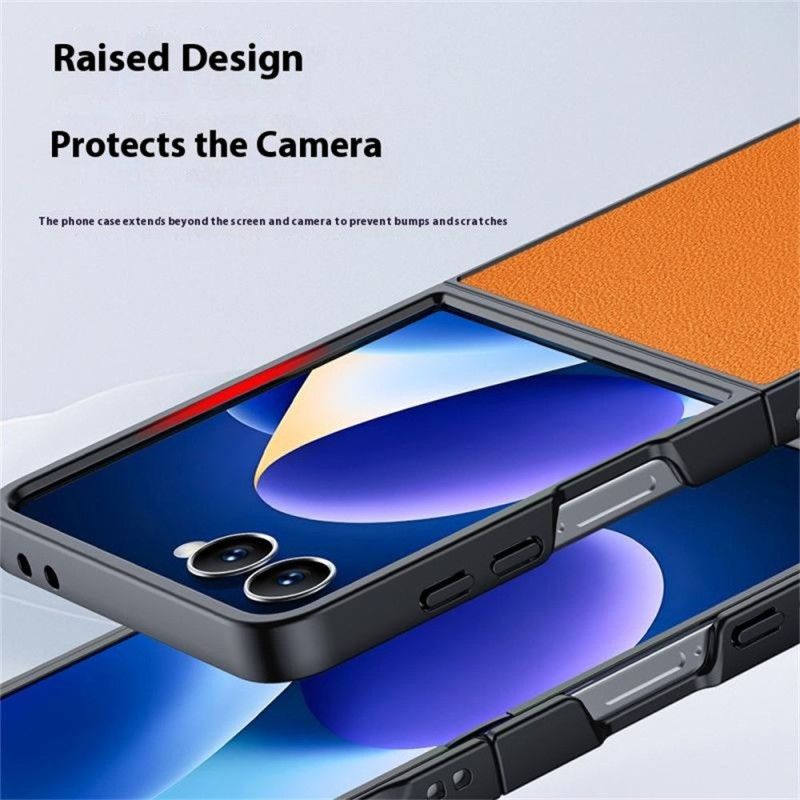 Kryt Na Samsung Galaxy Z Flip 7 Kožený Efekt