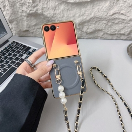 Kryt Na Samsung Galaxy Z Flip 7 Magnetický Řemínek S Přívěskem