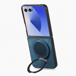 Kryt Samsung Galaxy Z Flip 7 Kryty Na Mobil Kožený Efekt S Otočným Stojánkem O