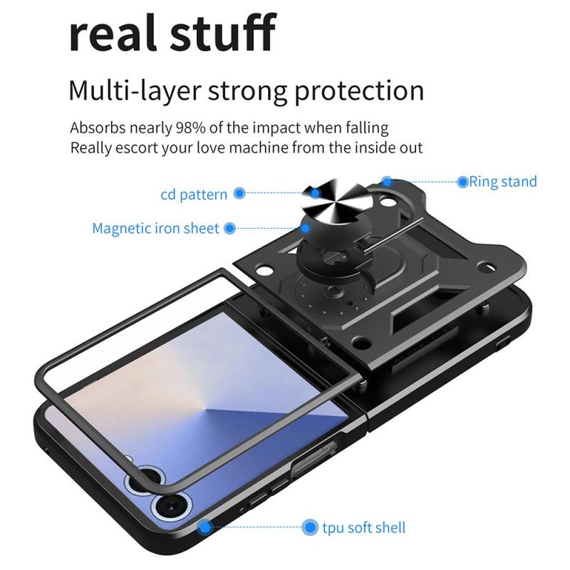 Kryt Samsung Galaxy Z Flip 7 Kryty Na Mobil Odolný S Držákem Na Prsten