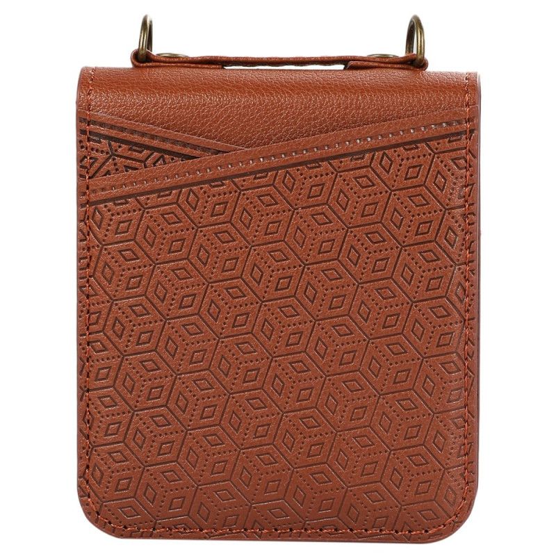 Kryt Samsung Galaxy Z Flip 7 Kryty Na Mobil Pouzdro Na Karty S Kosočtvercovým Designem