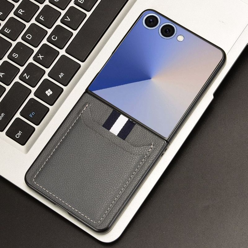Kryt Samsung Galaxy Z Flip 7 Kryty Na Mobil Pouzdro Na Karty V Koženém Stylu