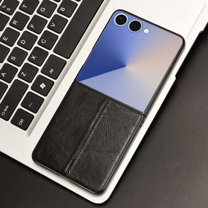 Kryt Samsung Galaxy Z Flip 7 Kryty Na Mobil Prošívaný Kožený Efekt