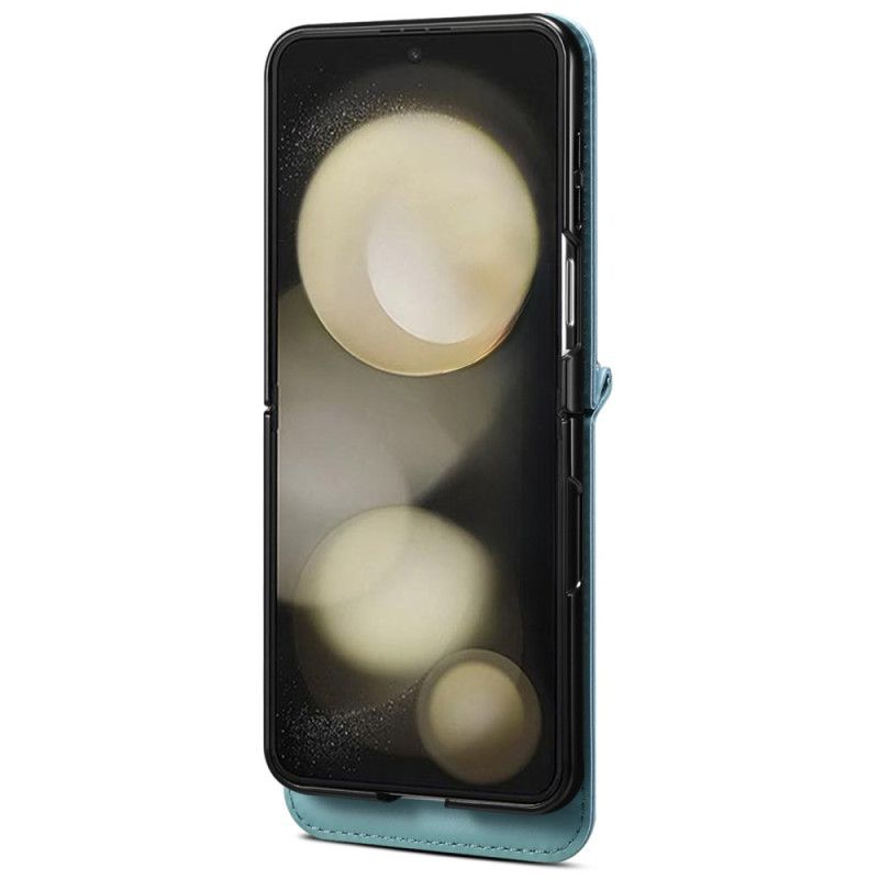 Kryt Samsung Galaxy Z Flip 7 Mramorový Držák Na Karty A Ramenní Popruh