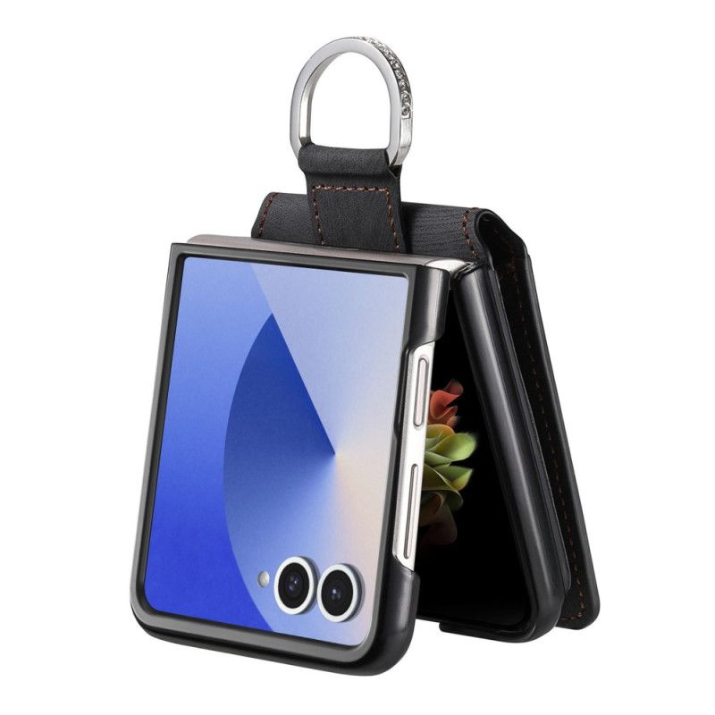 Kryt Samsung Galaxy Z Flip 7 Pouzdro Na Karty A Držák S Vintage Efektem