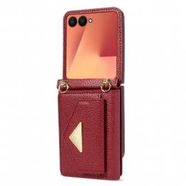 Kryt Samsung Galaxy Z Flip 7 Pouzdro Na Karty A Popruh Na Zápěstí