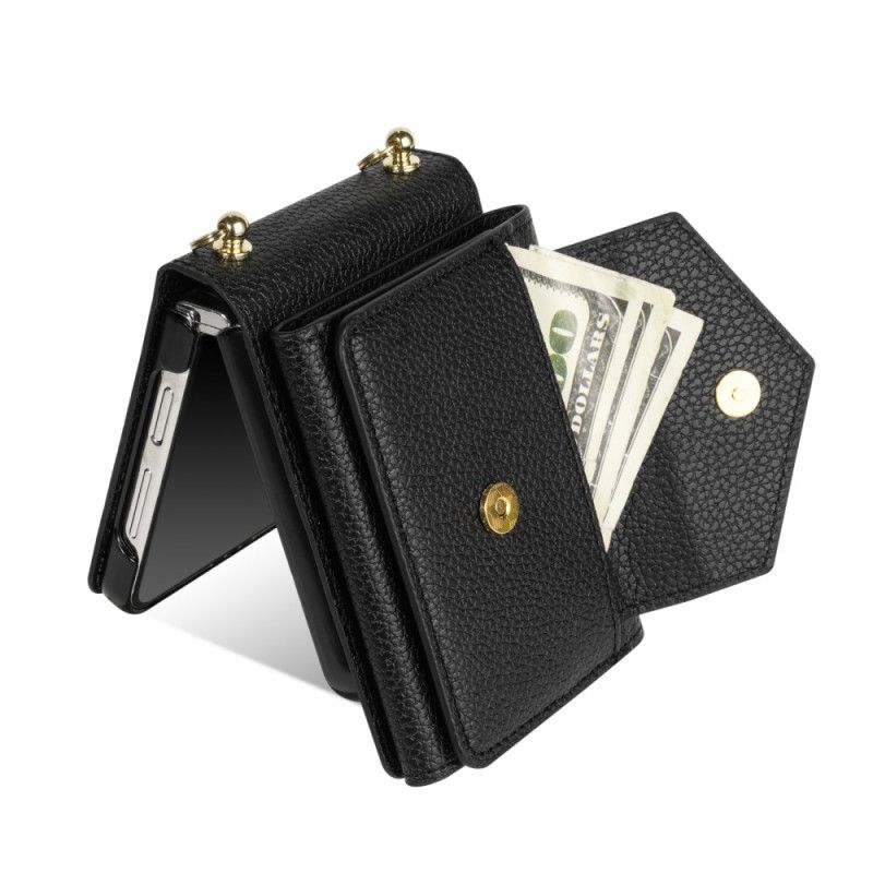 Kryt Samsung Galaxy Z Flip 7 Pouzdro Na Karty A Popruh Na Zápěstí