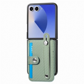 Kryt Samsung Galaxy Z Flip 7 Pouzdro Na Karty Z Uhlíkových Vláken