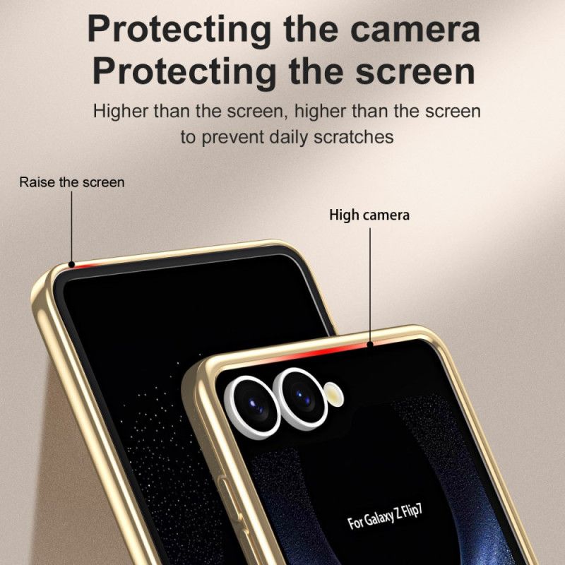 Kryt Samsung Galaxy Z Flip 7 Prémiové S Ochranou Zadního Displeje