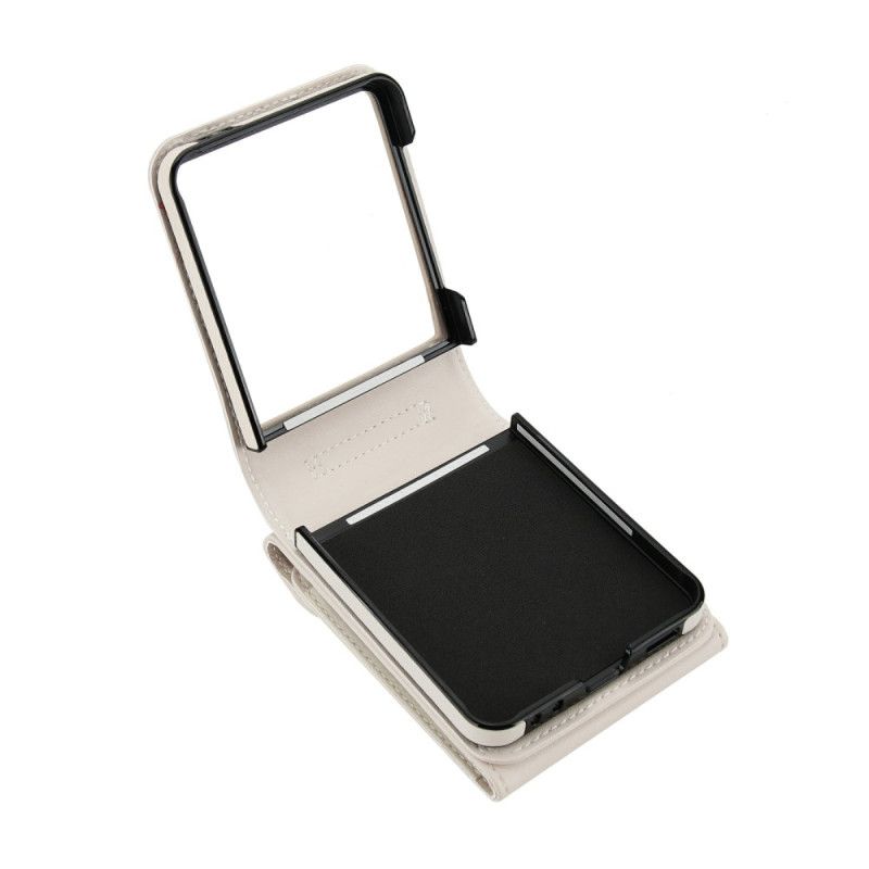 Kryt Samsung Galaxy Z Flip 7 Prošívaná Peněženka A Řemínek