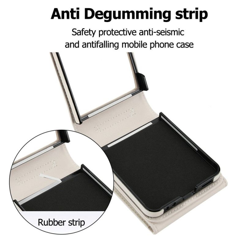 Kryt Samsung Galaxy Z Flip 7 Prošívaná Peněženka A Řemínek