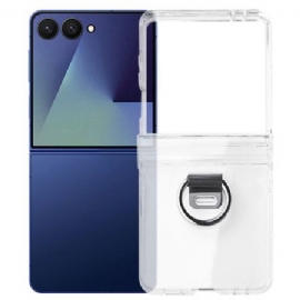 Kryt Samsung Galaxy Z Flip 7 Průhledné S Držákem Na Prsteny