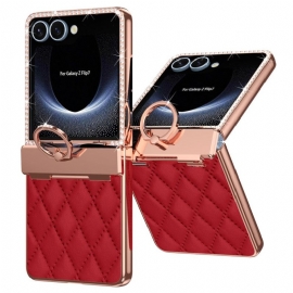 Kryt Samsung Galaxy Z Flip 7 Stojan Na Prsteny A Dekorace S Kamínky