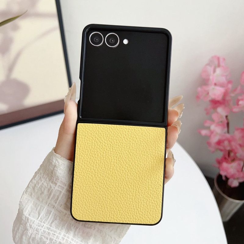 Kryt Samsung Galaxy Z Flip 7 Texturovaný Kožený Efekt