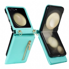 Pouzdro Na Samsung Galaxy Z Flip 7 Peněženka S Rfid A Ramenní Popruh