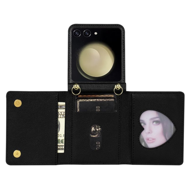 Pouzdro Na Samsung Galaxy Z Flip 7 Peněženka S Rfid A Ramenní Popruh