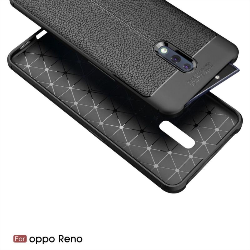Kryt Na Oppo Reno Gel Pro Konečnou Úpravu Umělé Kůže