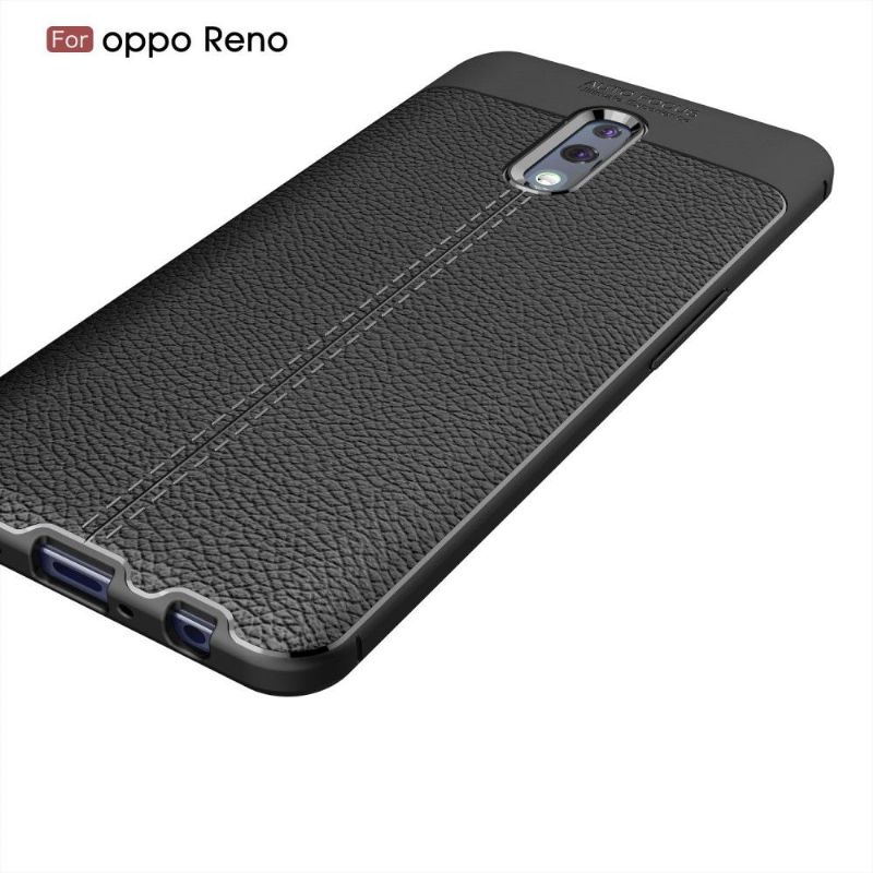 Kryt Na Oppo Reno Gel Pro Konečnou Úpravu Umělé Kůže