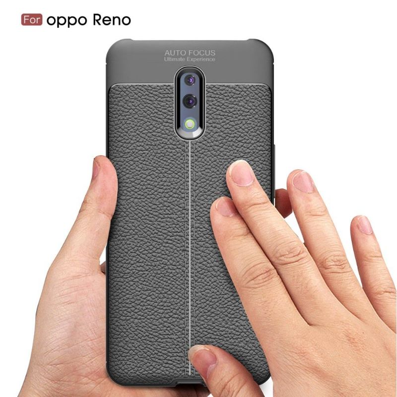Kryt Na Oppo Reno Gel Pro Konečnou Úpravu Umělé Kůže