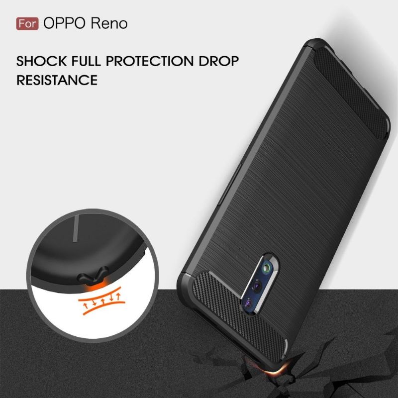 Kryt Na Oppo Reno Uhlíkový Kartáčovaný Gel