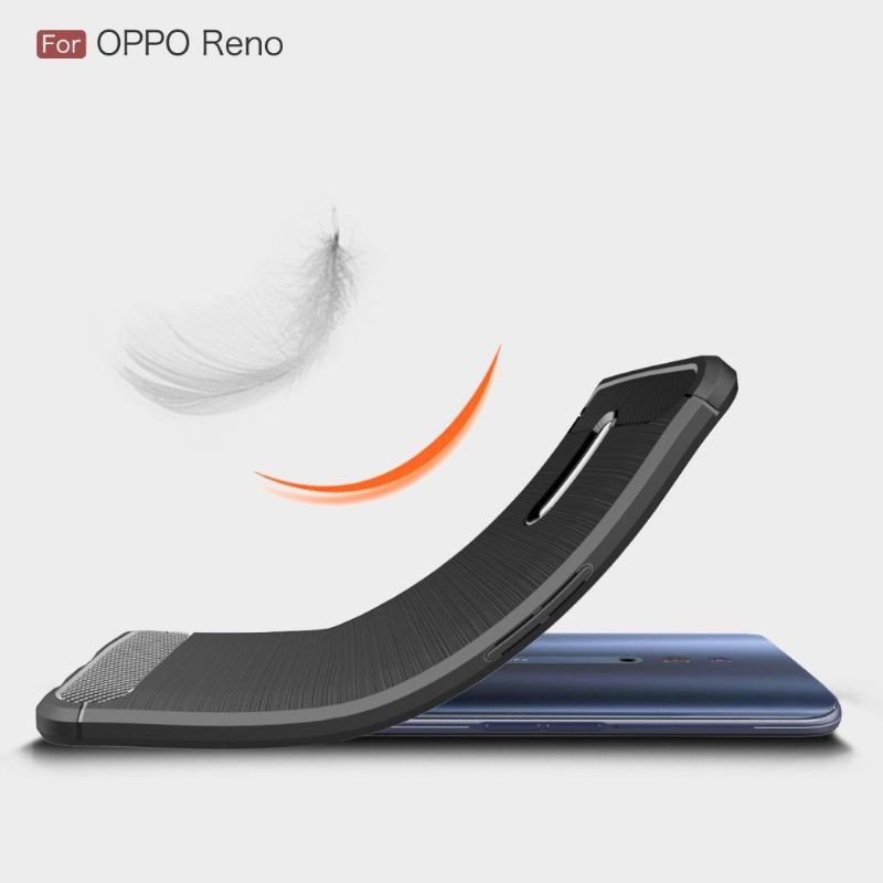 Kryt Na Oppo Reno Uhlíkový Kartáčovaný Gel