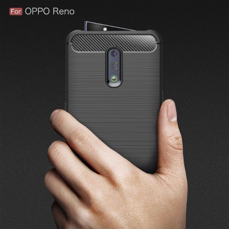 Kryt Na Oppo Reno Uhlíkový Kartáčovaný Gel