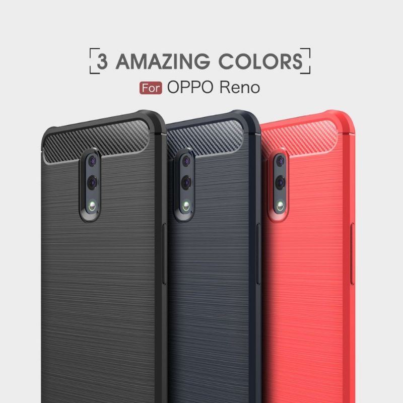 Kryt Na Oppo Reno Uhlíkový Kartáčovaný Gel