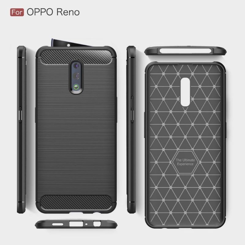 Kryt Na Oppo Reno Uhlíkový Kartáčovaný Gel