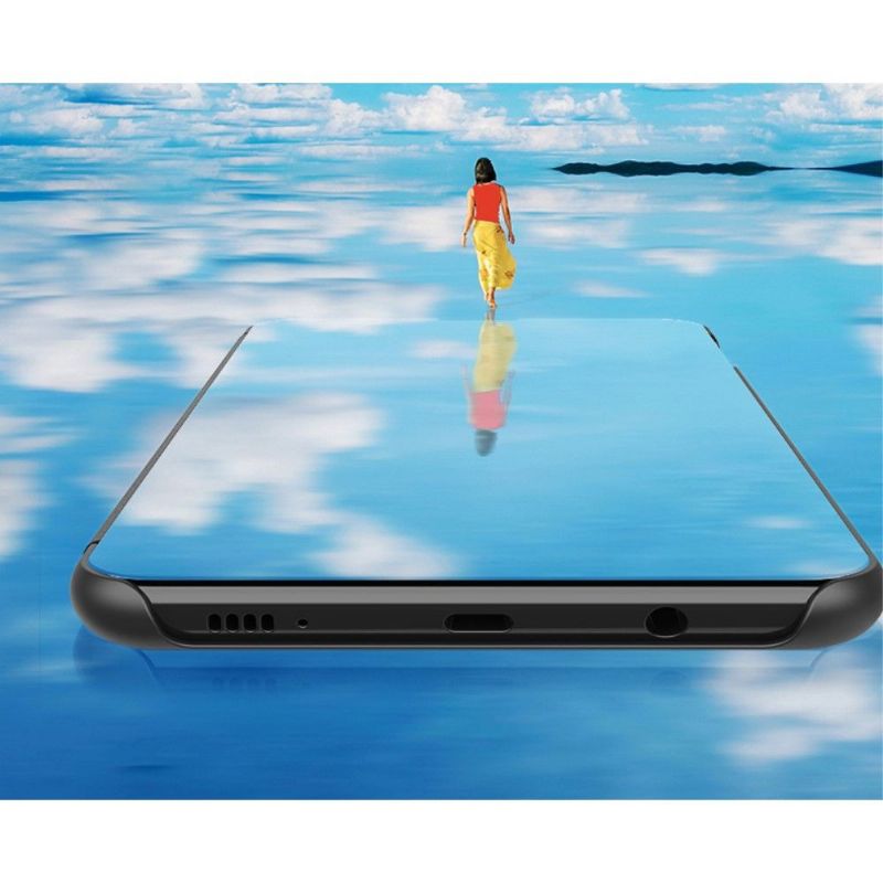 Kryty Na Mobil Na Oppo Reno Flipové Pouzdro Zrcadlový Efekt