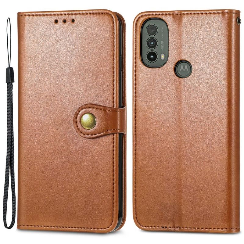 Flipové Pouzdro Na Motorola Moto E20 / E30 / E40 Držák Karty Indila Z Umělé Kůže