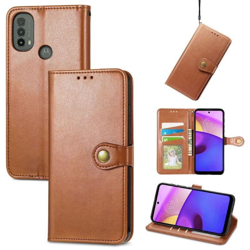 Flipové Pouzdro Na Motorola Moto E20 / E30 / E40 Držák Karty Indila Z Umělé Kůže