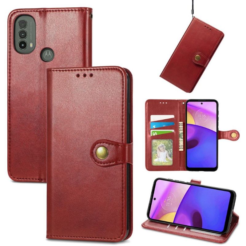 Flipové Pouzdro Na Motorola Moto E20 / E30 / E40 Držák Karty Indila Z Umělé Kůže