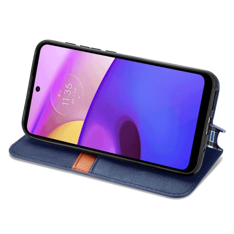 Flipové Pouzdro Na Motorola Moto E20 / E30 / E40 Držák Karty Kub Design