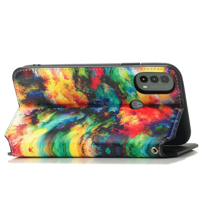 Flipové Pouzdro Na Motorola Moto E20 / E30 / E40 Duhový Oblak