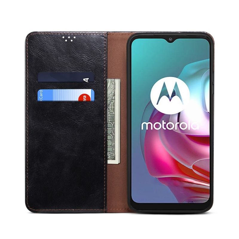 Flipové Pouzdro Na Motorola Moto E20 / E30 / E40 Ernestine Odkryté Švy