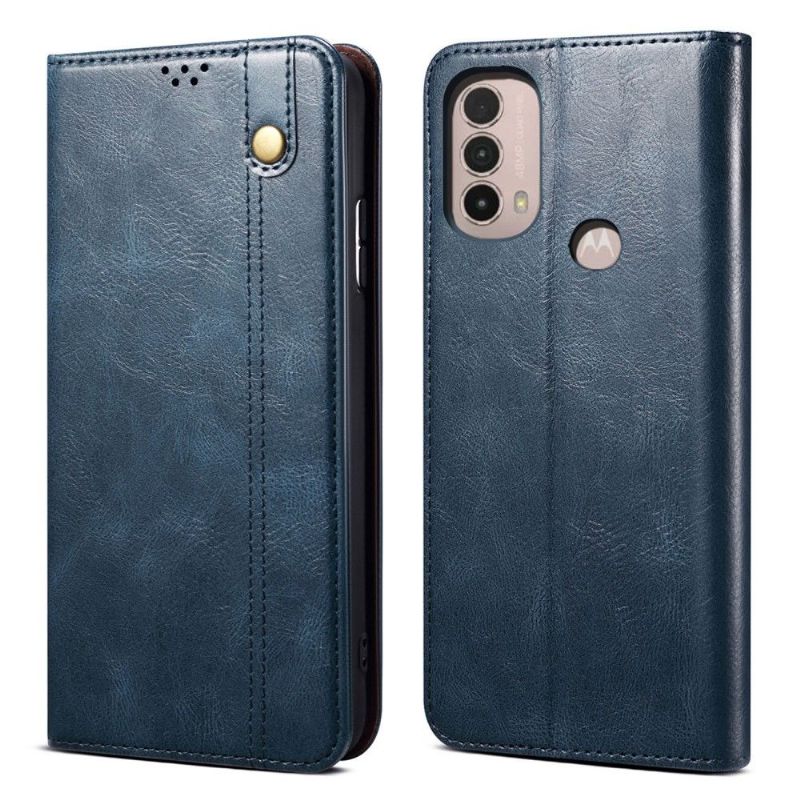 Flipové Pouzdro Na Motorola Moto E20 / E30 / E40 Ernestine Odkryté Švy
