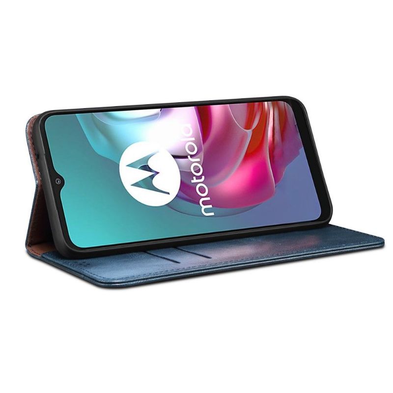 Flipové Pouzdro Na Motorola Moto E20 / E30 / E40 Ernestine Odkryté Švy