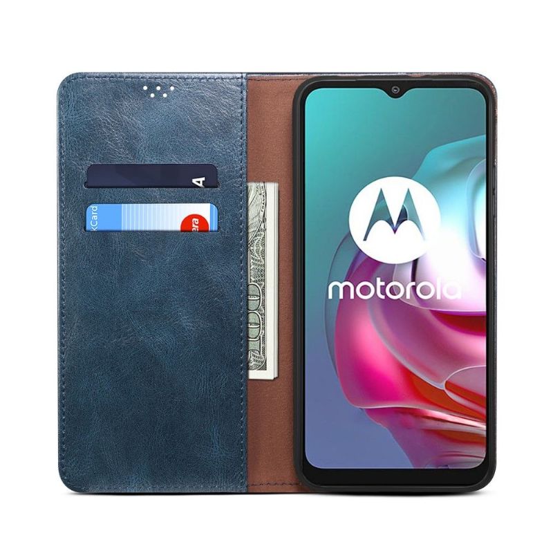 Flipové Pouzdro Na Motorola Moto E20 / E30 / E40 Ernestine Odkryté Švy