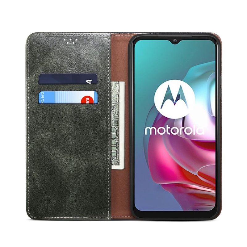 Flipové Pouzdro Na Motorola Moto E20 / E30 / E40 Ernestine Odkryté Švy