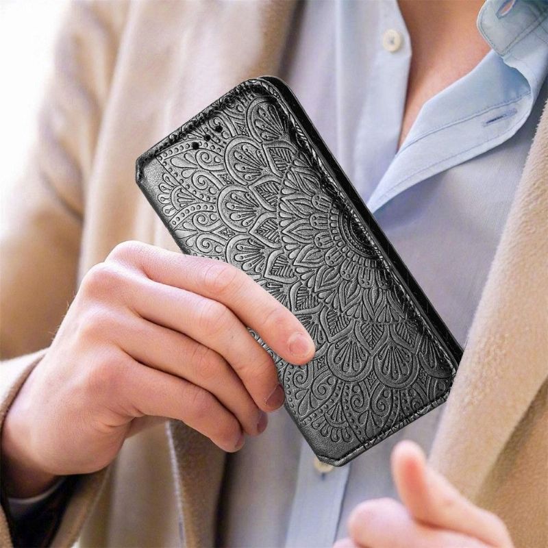 Flipové Pouzdro Na Motorola Moto E20 / E30 / E40 Kožené Pouzdro Flip Chic Mandala